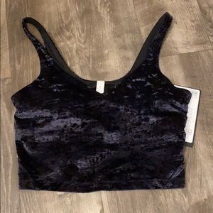 Align crushed velvet crop top
